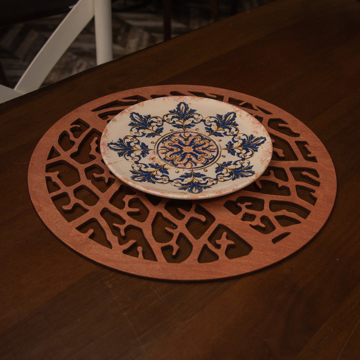 Hermia Juego de Salvamanteles Coral - Rose de Madera (4 piezas)
